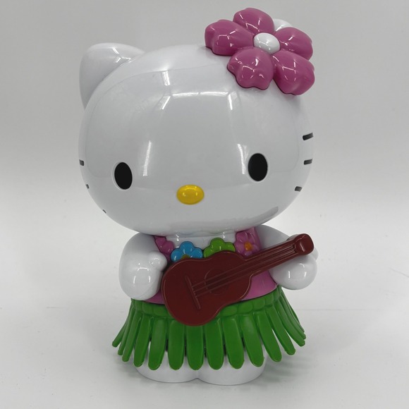 Sanrio Other - Hello Kitty Hawaiian Ukulele Musical Animated Figure Dancing Hula Tropical WORKS